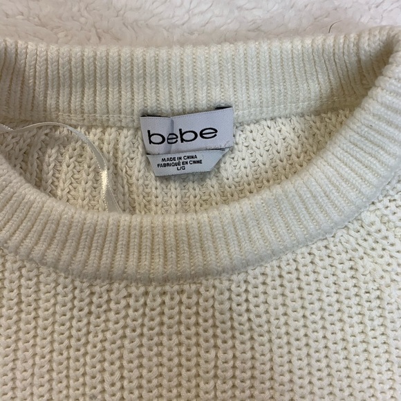 Bebe Women’s Lace Up Detail Crew Neck Sweater - Picture 5 of 6